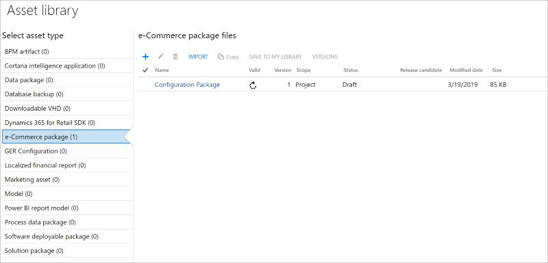 Screenshot of upload being processed in LCS asset library.
