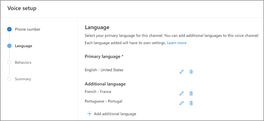 Seqüència de treball amb diverses opcions de llengua definides.