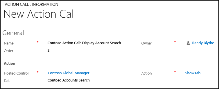 Crear una nueva llamada a la acción para el botón de la barra de herramientas Mostrar búsqueda de cuenta.