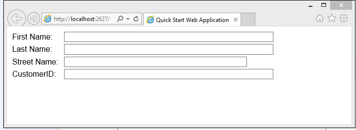 Aplicación web en Visual Studio.