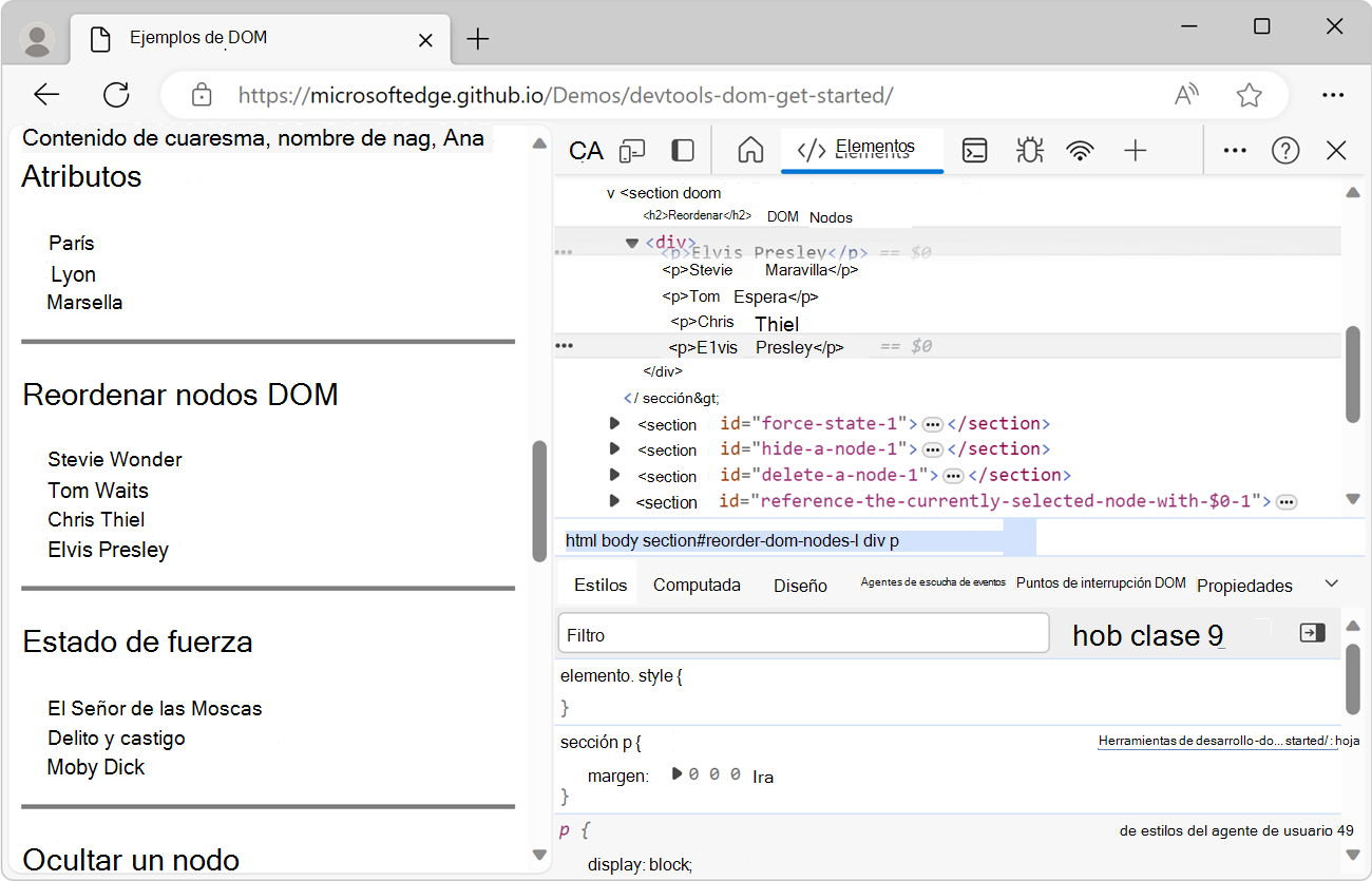 Arrastre el nodo a la parte superior de la lista.