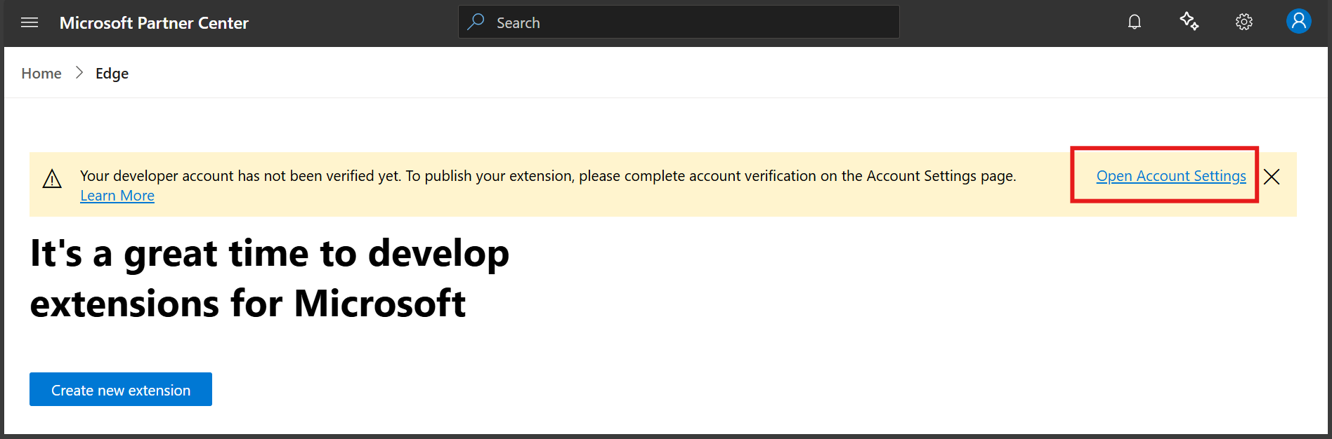 Abrir la configuración de la cuenta
