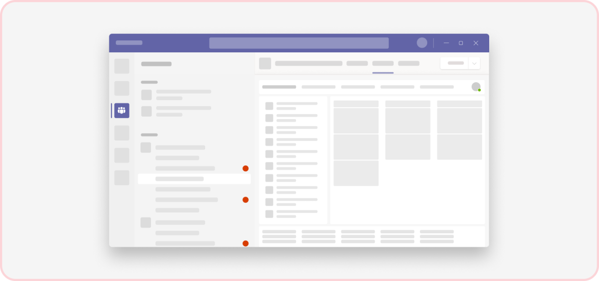 Ilustración que muestra qué no hacer con el diseño de navegación de pestaña.