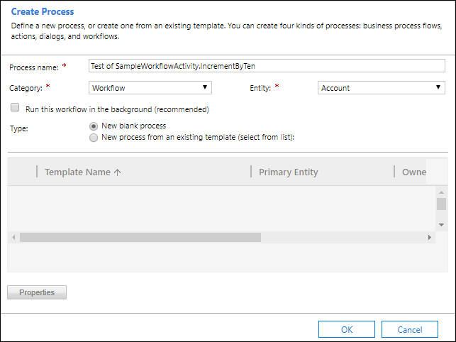 Creación de un proceso.