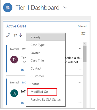 Ordena per llista desplegable.