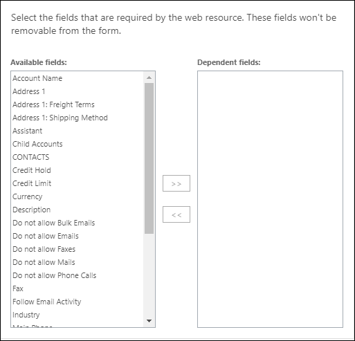 Propietats de dependències del recurs web