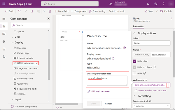 Dissenyador de formularis per afegir un recurs web