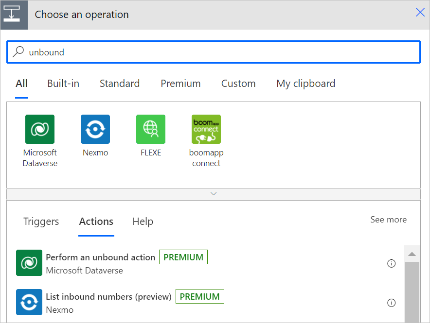 Afegeix una acció no vinculada al teu flux.
