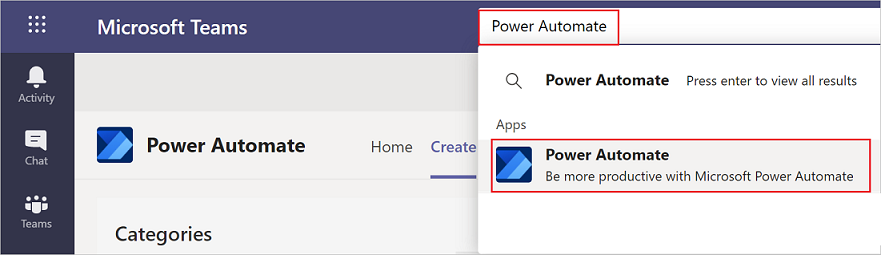 Una captura de pantalla que mostra una cerca de l'aplicació Power Automate .