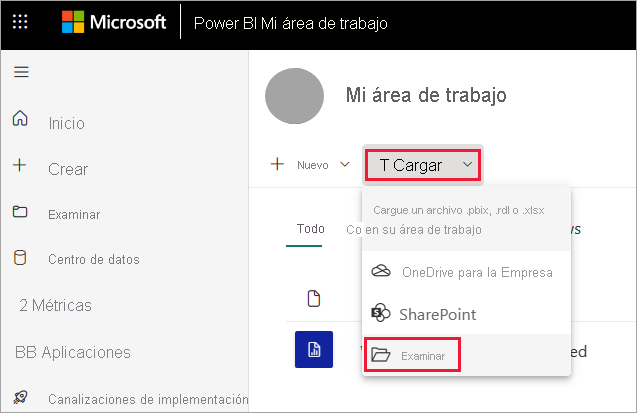 Captura de pantalla que muestra la opción