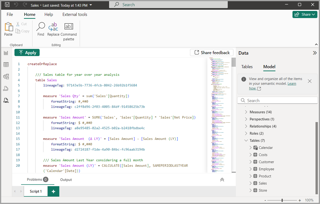 Captura de pantalla de los metadatos de T-M-D-L que se crean automáticamente.