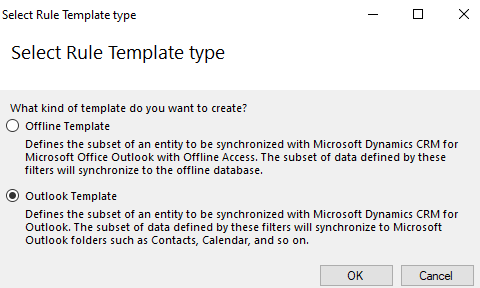 Captura de pantalla seleccionant la plantilla d'Outlook.