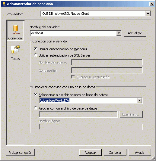 Administrador de conexión