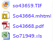 Lista de archivos creados por la suscripción
