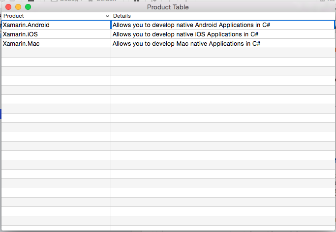 Captura de pantalla que muestra el resultado de ejecutar la aplicación.