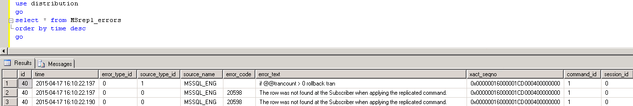 Captura de pantalla de la entrada de consulta y el resultado.