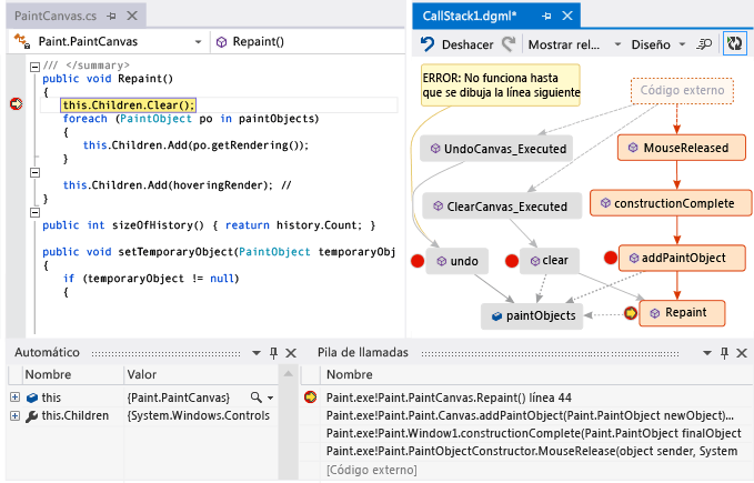 Add another call stack to code map