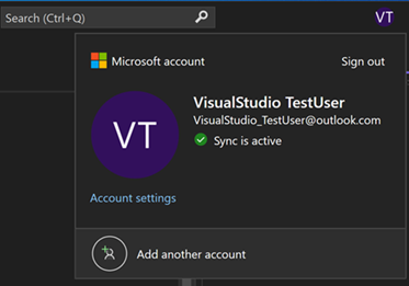 Captura de pantalla de la ventana Configuración de la cuenta.