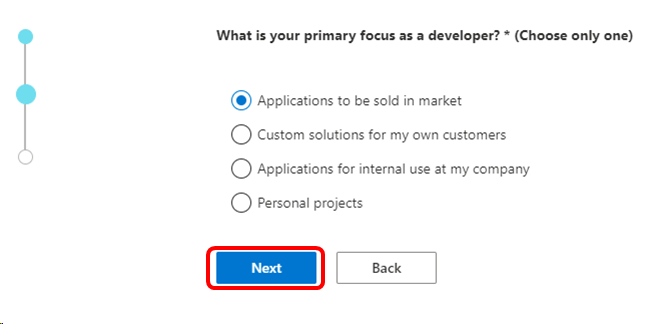 foco del desarrollador de Microsoft 365