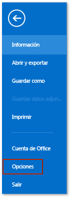 The Options button in Outlook 2013 Preview The Options button in Outlook 2013 Preview