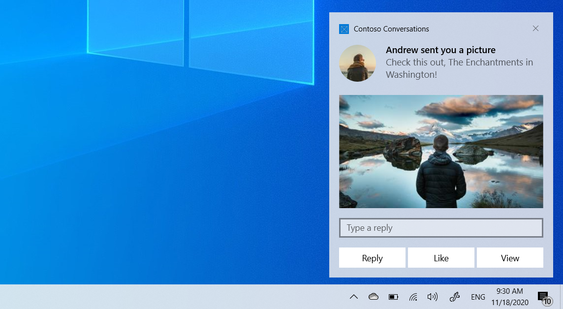 Captura de pantalla de una app notificación