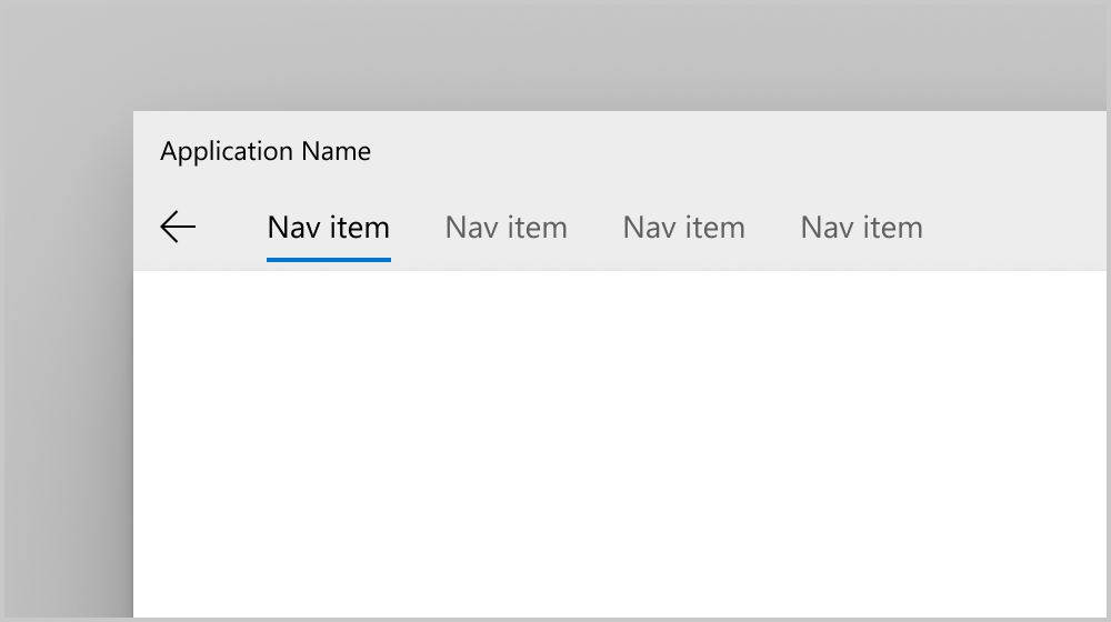 Botón de retroceso de NavigationView en el panel de navegación superior