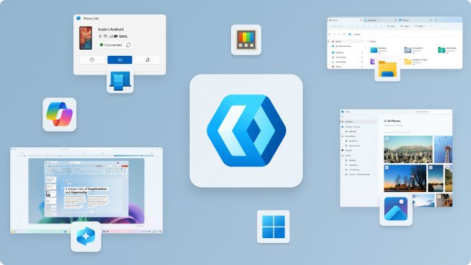 Varios iconos de Windows de aplicaciones