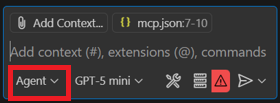 Image to show the agent mode in chat