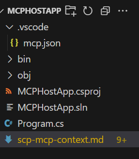 Image to show the MCP context file added to workspace