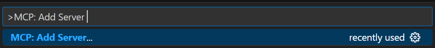 Image to add MCP server in VS code
