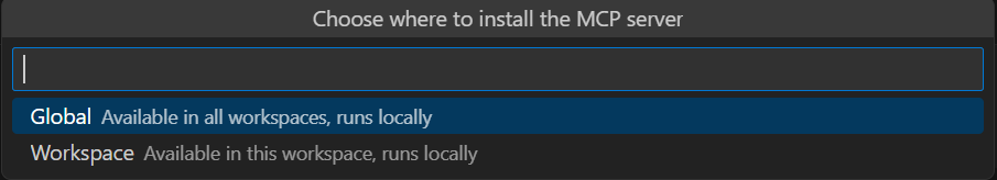 Image to select workspaces in VS code