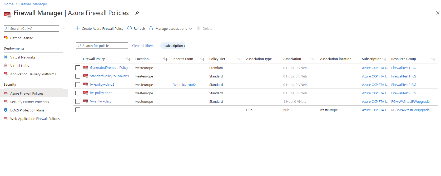 Screenshot of creating an Azure Policy with first step.