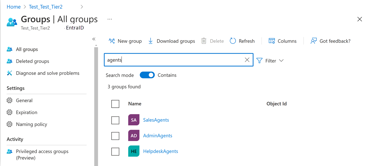 Získání ID objektu z rozhraní webu Azure Portal