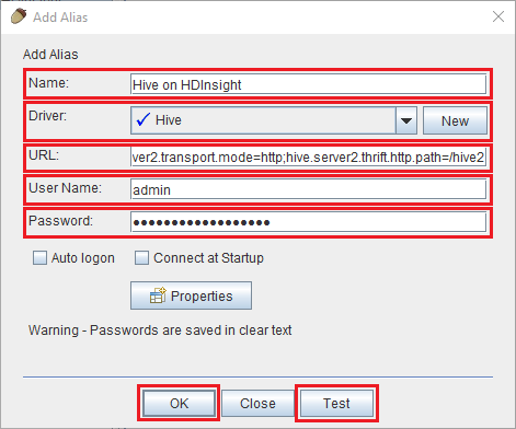 add alias dialog with parameters.