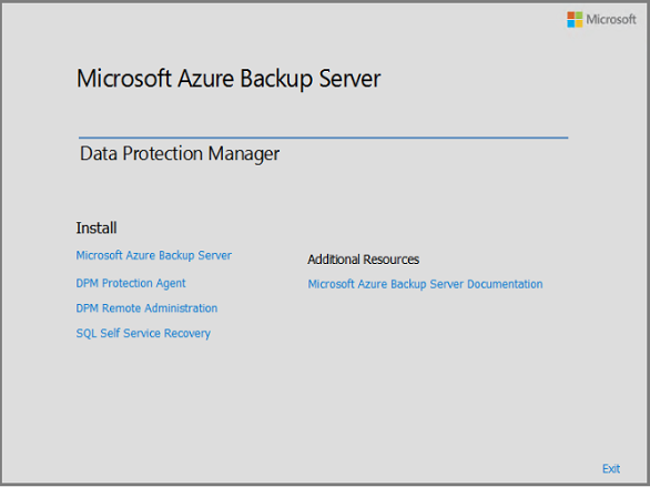 Spustí se Průvodce instalací služby Microsoft Azure Backup.