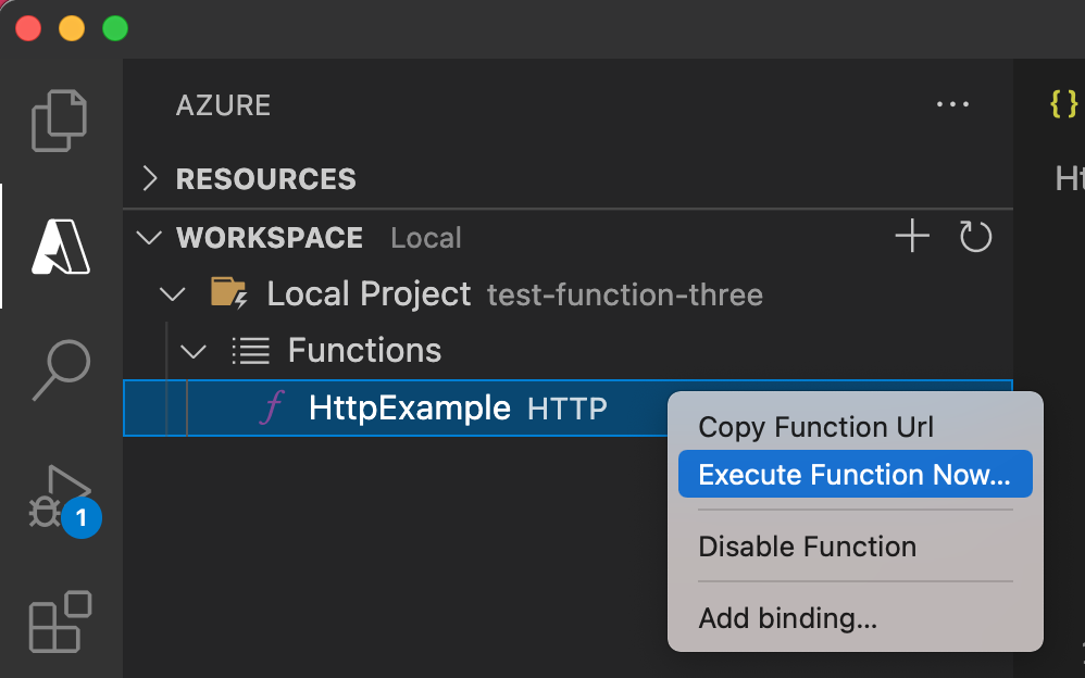 Funkce Execute now from Visual Studio Code