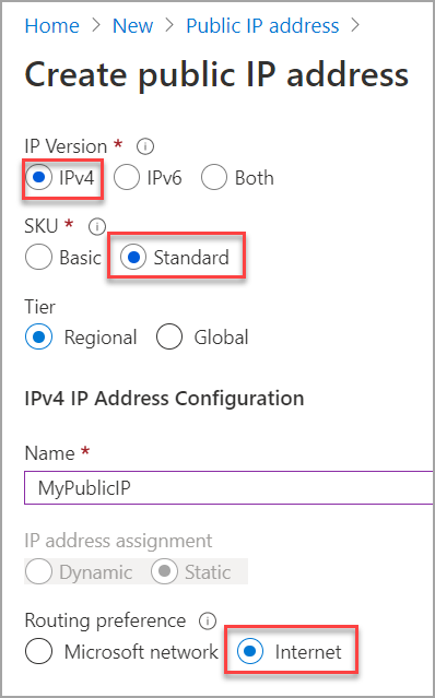 Vytvoření veřejné IP adresy