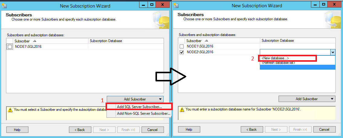 Stránka Odběratelé s možností přidání serveru odběratele