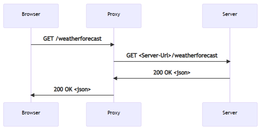 Diagram proxy serveru