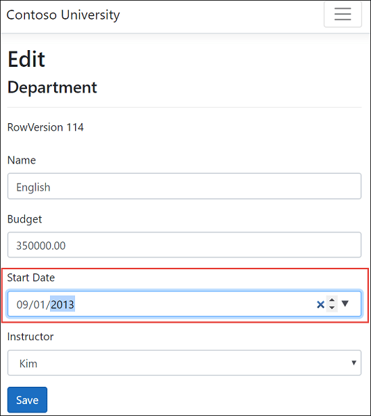 Změna data zahájení na 2013