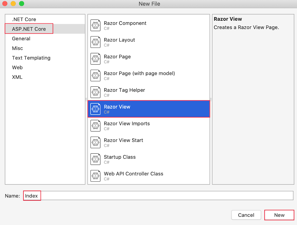 Dialogové okno Přidat novou položku