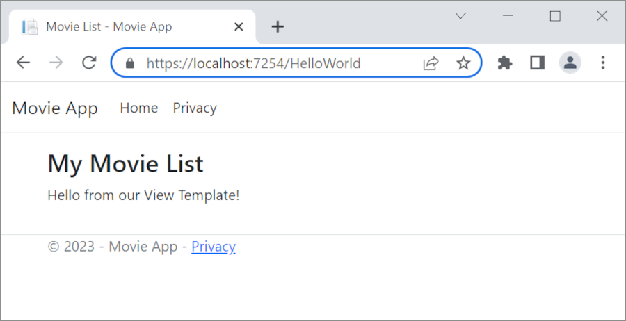 Zobrazení Seznamu filmů