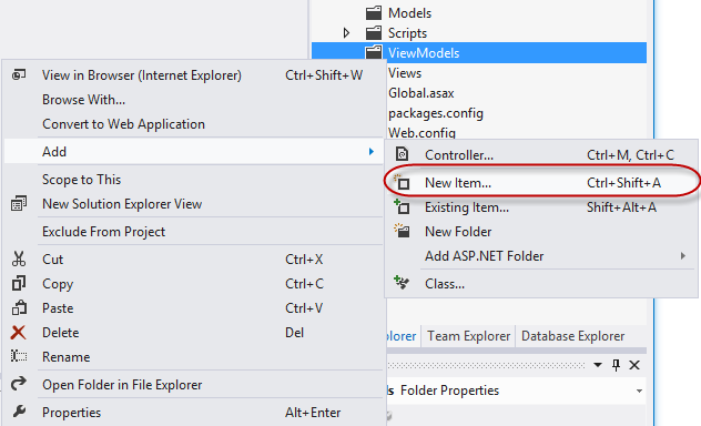 Přidání nové třídy Přidání nové třídy