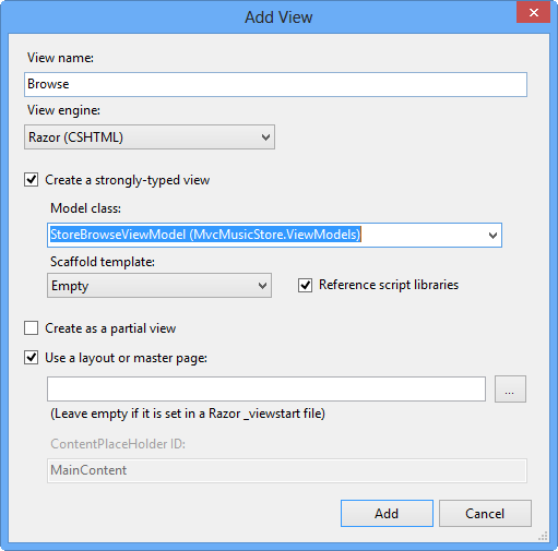 Přidání zobrazení pro procházení Přidání zobrazení pro procházení