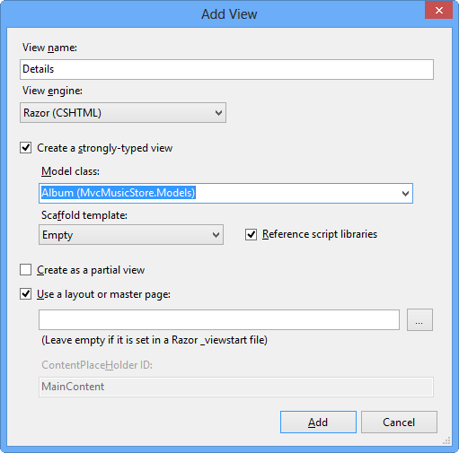 Přidání zobrazení podrobností Přidání zobrazení podrobností