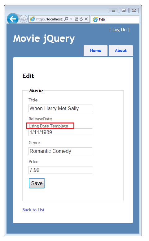 Použitá šablona pro ověření obrázku
