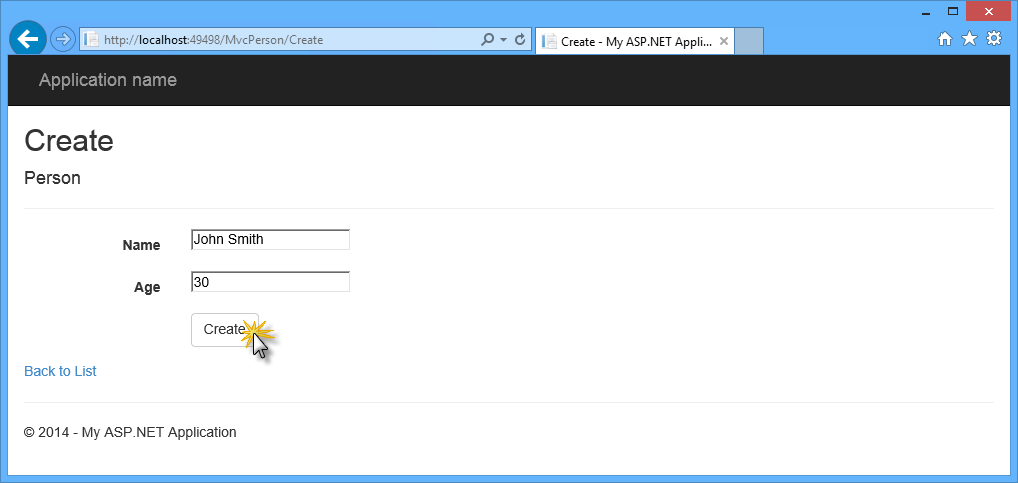 Přidání nové osoby