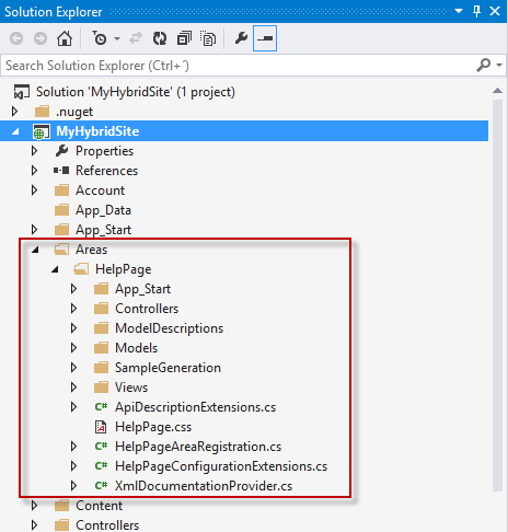 HelpPage Area HelpPage Area