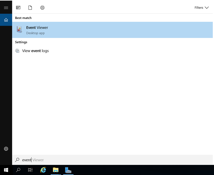 Ukázkový snímek obrazovky Prohlížeč událostí pro Azure Site Recovery
