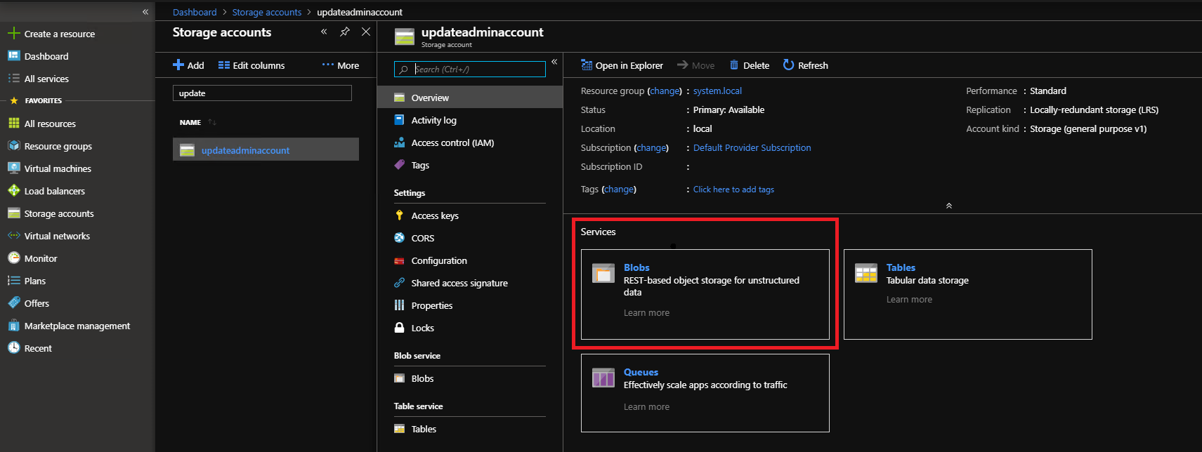 Azure Stack Hub Defender – objekt blob